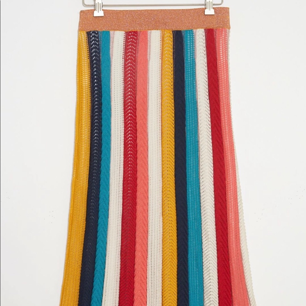 Anthropologie Farm Rio Stripe Maxi Skirt LP 12-14P - Picture 2 of 8